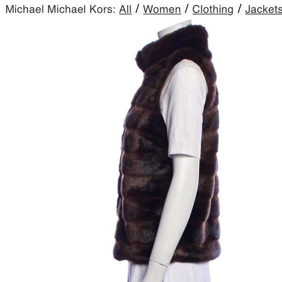 MICHAEL KORS FAUX FUR VEST NWOT LARGE - Picture 15 of 16